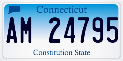CT license plate AM24795
