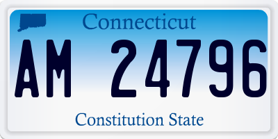 CT license plate AM24796