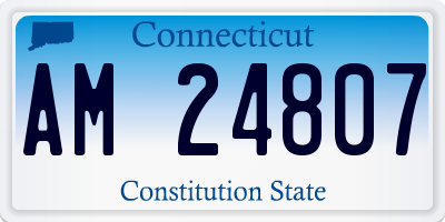 CT license plate AM24807