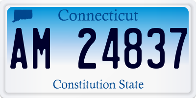 CT license plate AM24837