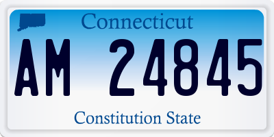 CT license plate AM24845