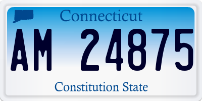 CT license plate AM24875