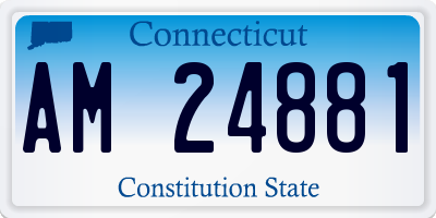 CT license plate AM24881