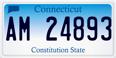 CT license plate AM24893