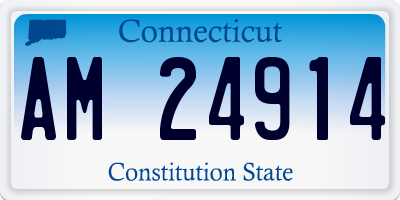 CT license plate AM24914