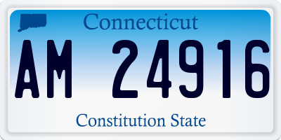 CT license plate AM24916