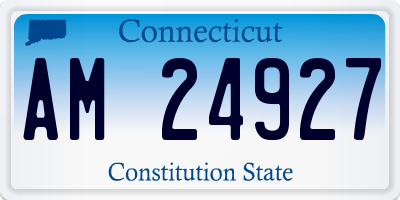 CT license plate AM24927