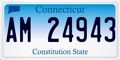 CT license plate AM24943
