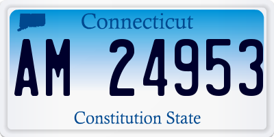 CT license plate AM24953