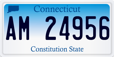 CT license plate AM24956