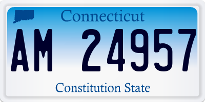 CT license plate AM24957