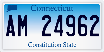 CT license plate AM24962