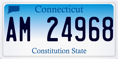 CT license plate AM24968