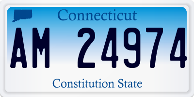 CT license plate AM24974