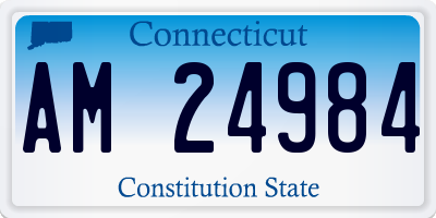 CT license plate AM24984