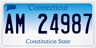 CT license plate AM24987