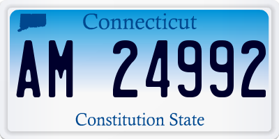 CT license plate AM24992