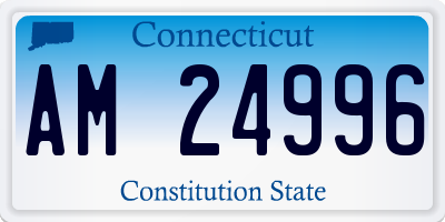 CT license plate AM24996