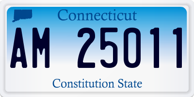 CT license plate AM25011