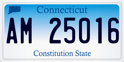 CT license plate AM25016