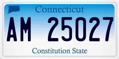 CT license plate AM25027