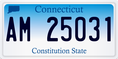 CT license plate AM25031