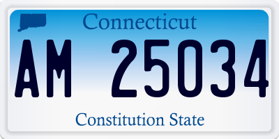 CT license plate AM25034