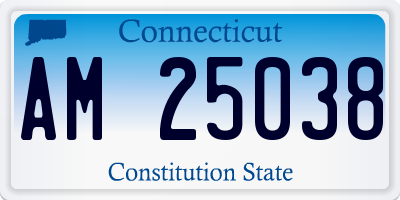 CT license plate AM25038