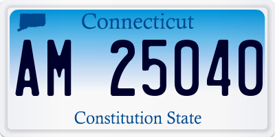 CT license plate AM25040