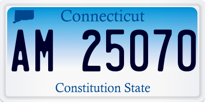 CT license plate AM25070