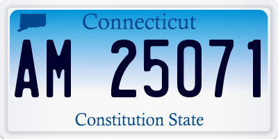 CT license plate AM25071
