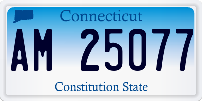 CT license plate AM25077