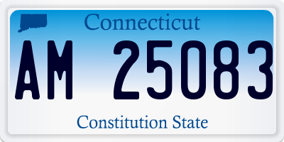 CT license plate AM25083