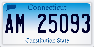 CT license plate AM25093