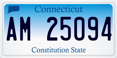 CT license plate AM25094