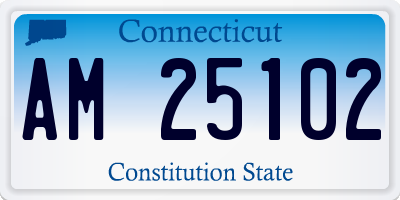 CT license plate AM25102