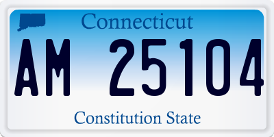 CT license plate AM25104