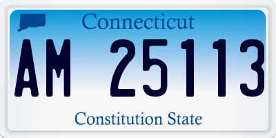 CT license plate AM25113