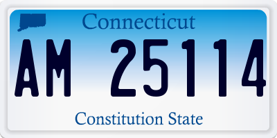 CT license plate AM25114