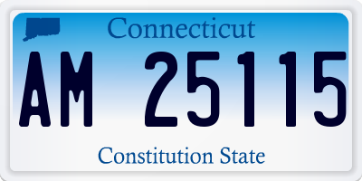 CT license plate AM25115