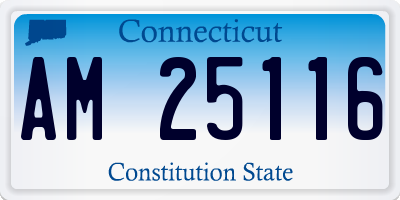 CT license plate AM25116