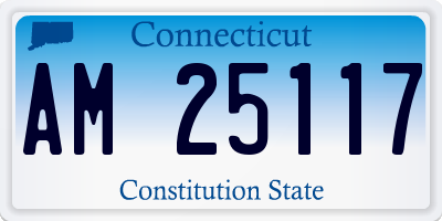 CT license plate AM25117