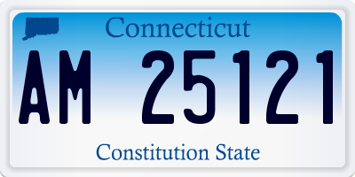 CT license plate AM25121