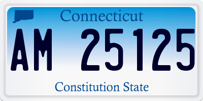 CT license plate AM25125