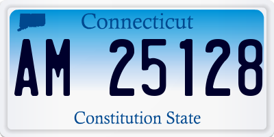 CT license plate AM25128