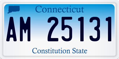 CT license plate AM25131