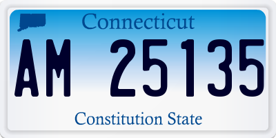 CT license plate AM25135