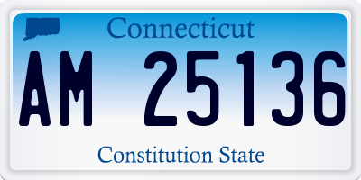CT license plate AM25136