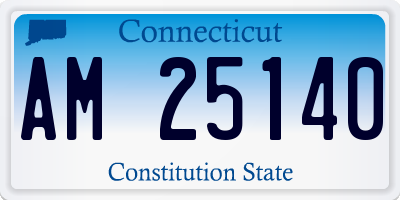 CT license plate AM25140