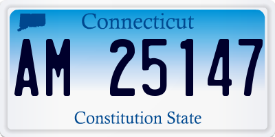 CT license plate AM25147
